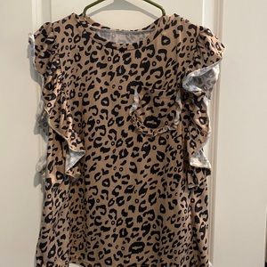 NWOT. Casual cheetah print top.